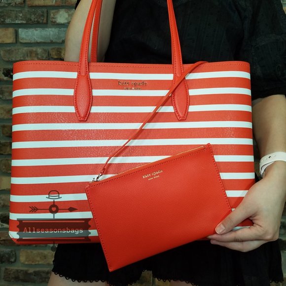 BLACK FRIDAY SALE ❤️  Kate Spade ALL DAY Sailing Tote Tamarillo Multi ORANGE